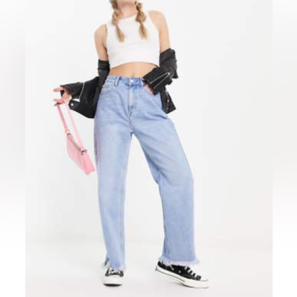 Light Blue Wide-Leg Jeans